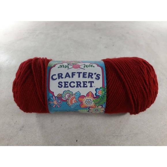 Crocheting Yarn Crafters Secret Big Idea Yarn 16oz Cranberry Lot 183190 - Picture 1 of 3